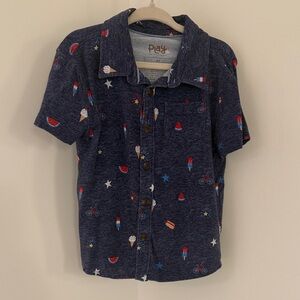 Little Sleepies Blue Kids Shirt with Fun Prints